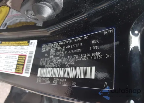 2021 Toyota Highlander Xle из США, поврежденный, VIN 5TDGZRBH7MS143543